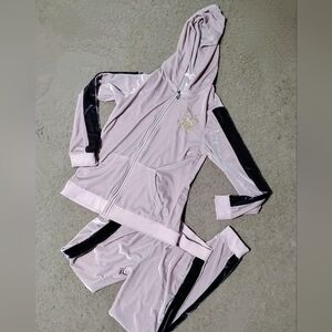Pony Tails Pink Velour Unicorn Tracksuit Girls L (10/12)